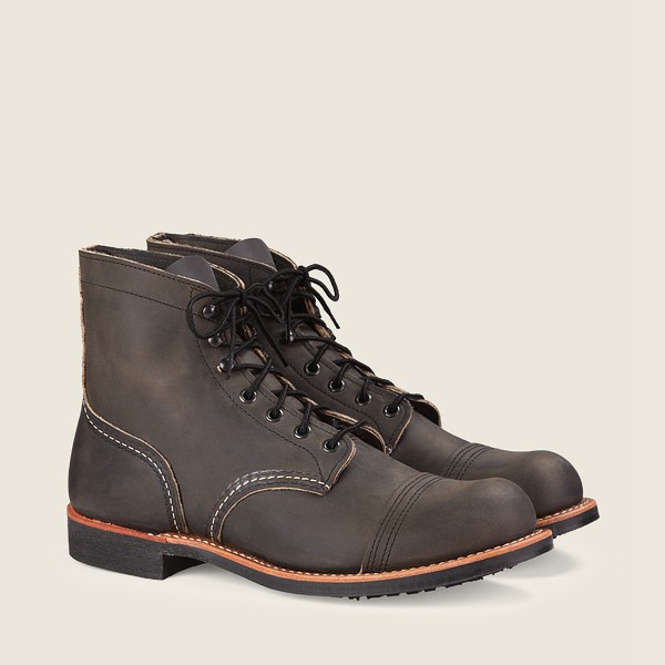 Red Wing Heritage Boots Iron Ranger - 6-Inch Rough & Tough Læder - Mørke Grå - Herre 1079-MOTDB